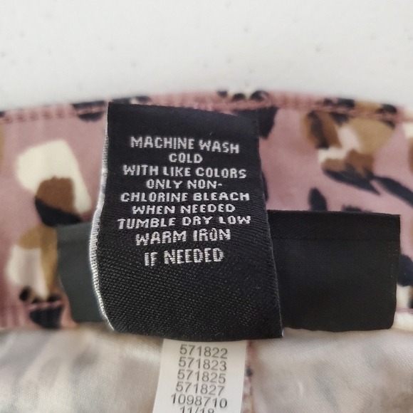 Lane Bryant 16 Animal Print‎ Purple Tan Skinny Jeans Lyocell Blend High Rise - Picture 9 of 10